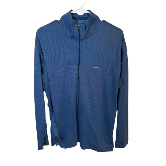 Patagonia Other - Patagonia Mens XL Blue Long Sleeve 1/4 Zip Pullover Performance Shirt